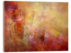 Wood print Warm colors of the first days of spring
