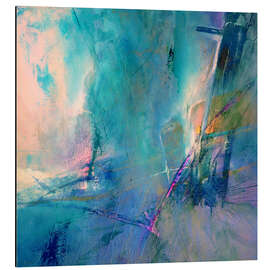 Tableau en aluminium Flying away - Turquoise meets rose - Annette Schmucker