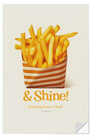 Wandsticker Fries and Shine