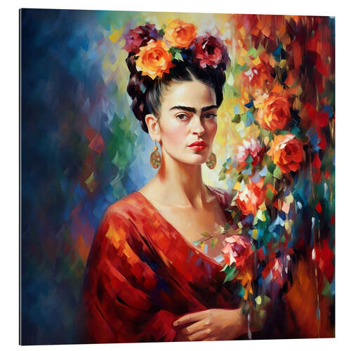 Cuadro de plexi-alu Frida Kahlo vintage portrait
