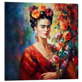 Cuadro de plexi-alu Frida Kahlo vintage portrait