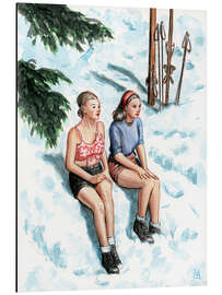 Magnettafel Skifahrerinnen