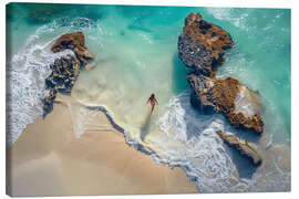 Canvas print Beach on Little Exuma Island, Bahamas - Christian Müringer