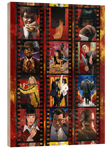 Puutaulu Tarantino Filmstrip