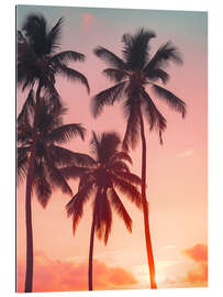 Cuadro de plexi-alu Palms on sunset