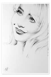 Wall print Sabrina Carpenter Portrait - Ileana Hunter