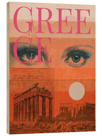 Trätavla Eyes on Greece - Frank Moth