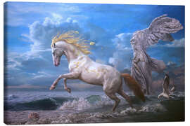 Canvastavla White Horse Victory - Johnny Palacios