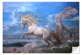 Naklejka na ścianę White Horse Victory - Johnny Palacios