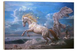 Print på træ White Horse Victory - Johnny Palacios