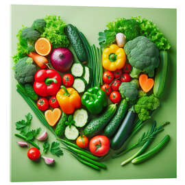 Acrylic print Fresh vegetables in the shape of a heart - nobelart