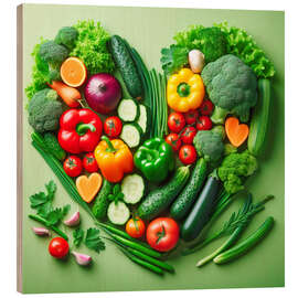 Trebilde Fresh vegetables in the shape of a heart - nobelart