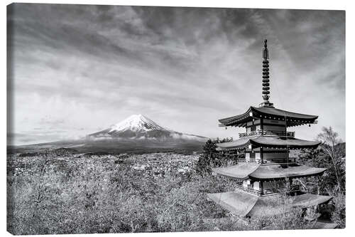 Tableau sur toile Majestic Fuji with Chureito Pagoda