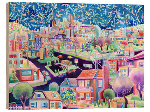 Quadro de madeira Spirits of the City