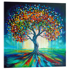 Tableau en verre acrylique The tree of life with its own history - Olha Darchuk