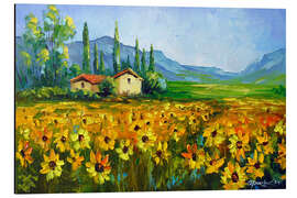 Alubild Ranch und Sonnenblumenfeld - Olha Darchuk