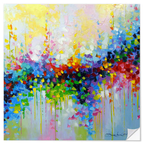 Selvklebende plakat Masterly play of colour