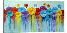 Obraz na aluminium Abstract colourful poppies