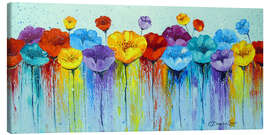 Canvas print Abstract colourful poppies