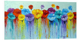 Stampa su PVC Abstract colourful poppies