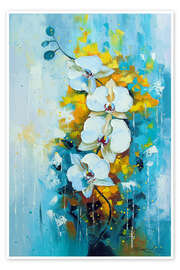 Poster White orchid - Olha Darchuk