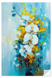 Vinilo para la pared White orchid