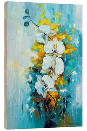 Wood print White orchid - Olha Darchuk