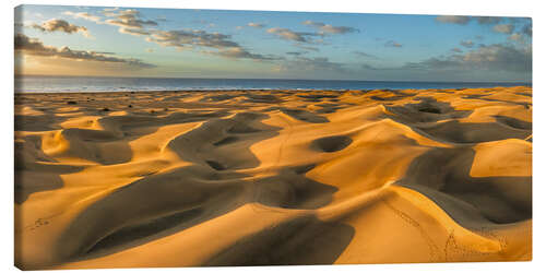 Canvas print Dunes of Maspalomas at sunrise, Gran Canaria