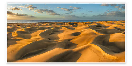 Poster Dunes of Maspalomas at sunrise, Gran Canaria