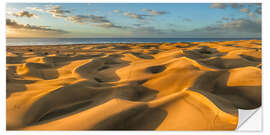 Wandsticker Dünen von Maspalomas bei Sonnenaufgang, Gran Canaria