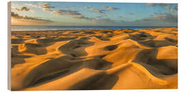 Holzbild Dünen von Maspalomas bei Sonnenaufgang, Gran Canaria - Markus Lange