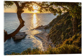 Akrylglastavla Sunrise at Xigia Sulfur Beach, Zakynthos, Greece - Jan Wehnert