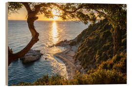 Trätavla Sunrise at Xigia Sulfur Beach, Zakynthos, Greece - Jan Wehnert