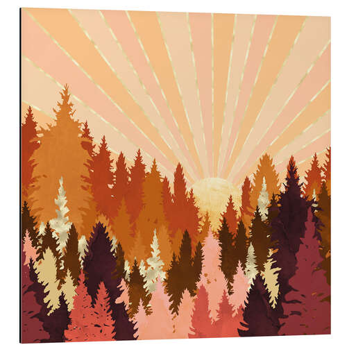 Alubild Herbstwald