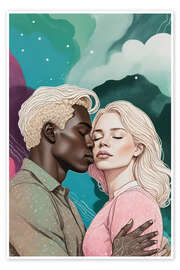 Wall print Cosmic romance - 83 Oranges