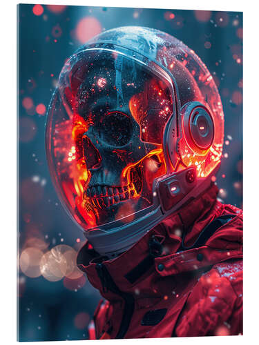 Stampa su vetro acrilico Skeleton Astronaut