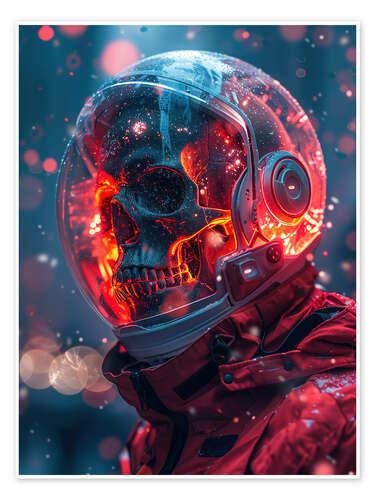 Poster Skeleton Astronaut