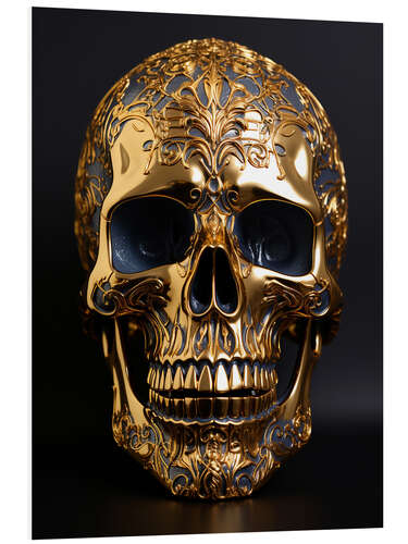 Cuadro de PVC Golden Skull
