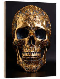 Puutaulu Golden Skull