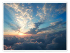 Poster Himmel Wolken Sonnenuntergang