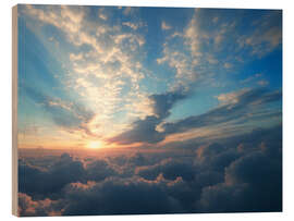Cuadro de madera Sky Clouds Sunset