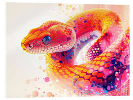 Acrylglasbild Buntes Schlangenreptil