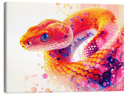 Leinwandbild Buntes Schlangenreptil