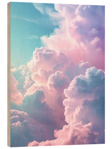 Tableau en bois Fantasy Sky Clouds