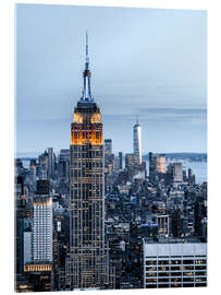 Akrylglastavla Empire State Building in the evening light, New York City - Nikita Abakumov