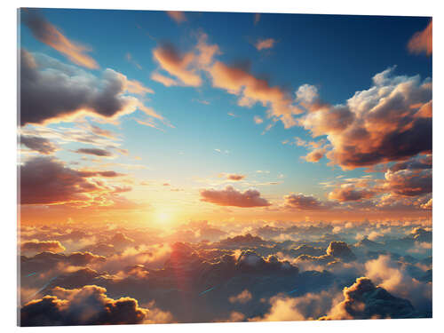 Acrylglasbild Himmel, Wolken, Sonnenuntergang