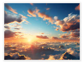 Poster Himmel, Wolken, Sonnenuntergang