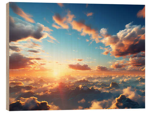 Cuadro de madera Sky Clouds Sunset