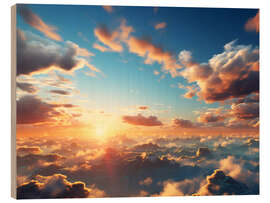 Cuadro de madera Sky Clouds Sunset