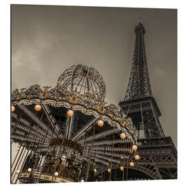 Alubild Karussell und Eiffelturm - Assaf Frank